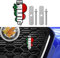 Farbe Schlange Auto Frontgrill Emblem Abzeichen Aufkleber dekorativ für Alfa Romeo Giulietta Giulia Mito Stelvio GT 147 156 159 166 166 Auto Styling