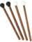Bâton de Tambour à Tête Ronde 4 Pièces, Baguettes en Caoutchouc pour Enfants Pièces D'instrument de Percussion de 16,5 Cm pour Batteurs et Pratiquants D'enfants