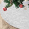 Deggodech 150cm Weihnachtsbaum Röcke Plüsch Weihnachtsbaum Rock Weiß Rund Weihnachtsbaumdecke Fell Christbaumständer Teppich für Weihnachtsfeiertag Dekorationen (Weiß, 150cm/59zoll)