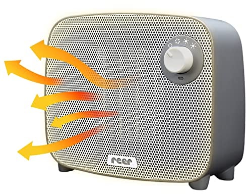 Reer FeelWell Air Heizlüfter für Babys 3in1 - Zuverlässig, Wärmend, Sicher - 2 Wärmestufen und Kühlfunktion, anthrazit
