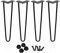 Einfeben Lot de 4 pieds de table en métal noir - 2 barres de 35 cm - Pour table à manger, table basse, bureau