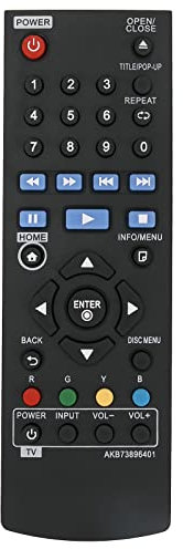 AKB73896401 PERFASCIN Replacement Remote Fit for LG Blu-ray Disc DVD Player BP125 BP125N BP135 BP145 BP155 BP165 BP240 BP240D BP240N BP250 BP255 BP255N BP300 BP330 BP335W BP340 BP350 BP530 BPM25 BPM34
