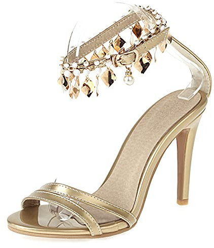 Vrupons Sandales élégantes pour femmes avec perles