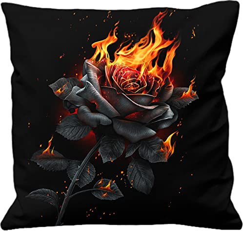 Spiral Flaming Rose None Kissen Multicolor Cozy, Gothic Standard