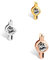 THIORA Charmband Charms | 'Diamondring' Anhänger | Diamondring Charm | Mesh Armband Charm (Silber)
