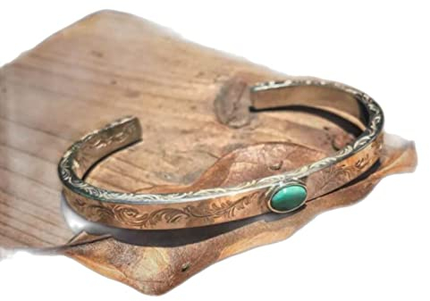 Zuiaidess Verstellbarer Offener Armreif - S925 Vintage Indische Herren- Und Damenmode Geschnitzte Blume Türkis Armband Einfacher Schmuck, Geburtstagsgeschenk Für Studenten, Silber, Verstellbare Größe