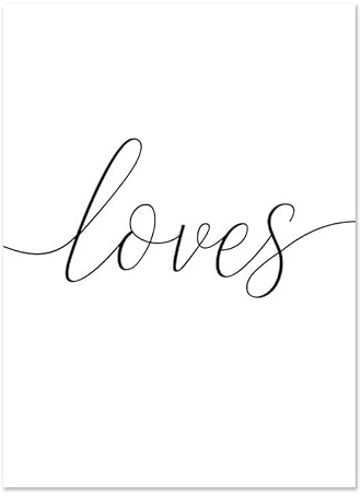 All Of Me Loves All Of You Poster Prints Couple Quotes Art Canvas Painting Nordic Nursery Wall Pictures Bedroom Home Decor (Color : C, Size : 40x60cm No Frame)