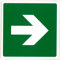 TIESSE - Cartello FRECCIA USCITA DI EMERGENZA - Cartello in Forex (PVC espanso) non adesivo - Dimensione: 15x15 cm - MADE IN ITALY
