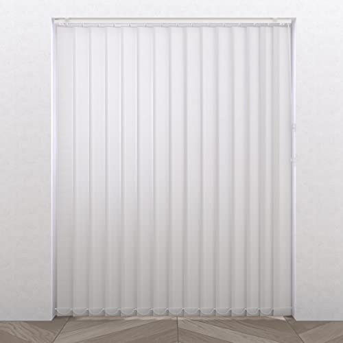 Lamellenvorhang/Vertikaljalousie - Easy Fiber - 89mm - Lichtdurchlässig - Weiß - 40 x 260-5 lamellen