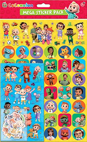 Paper Projects 01.70.22.037 CoComelon Mega Sticker Pack | Offizielles Lizenzprodukt | Wiederverwendbar auf nicht porösen Oberflächen, mehrfarbig, 35 cm x 23 cm