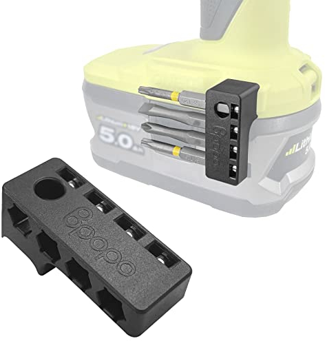 Magnetic 1/4-Inch Hex Bit Holders fit for Ryobi 18v Drill,Hex Screw Bit Storage on Side of Power Drill,Keep Bits Within Reach, Left Side