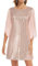 GRACE KARIN Abito Donna Paillettes Manica Chiffon Abito Estivo Maniche 3/4 Larghe Vestito Donna Paillettes Elegante Oro Rosa 2XL
