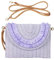 HINGTAT Bolso de mano de paja para mujer, bolso cruzado de paja, bolsas de playa para mujer, bolsa de tela de paja, bolsa de fiesta para fiesta de noche, 01-púrpura