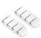 deleyCON Pack of 2 Cable Holder Self-Adhesive Cable Guide Cable Fixation Organiser Cable Clips Cable Attachment Cable Management Cable Clips - for 4 Cables - Office Desk Car Hobby Room White