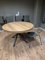icreo Table ronde extensible moderne Diamètre 120 cm SELENE avec 1 rallonge à livre de 45 cm chêne Artwood