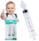 PORTENTUM Lavaggio nasale bambini, irrigatore nasale 10 ml 2 pezzi siringhe lavaggi nasali con punta in silicone morbido