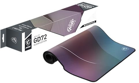MSI Gaming XXL Ultra-Smooth Silk Low-Friction relective Surface Non-Slip Natural Rubber Base 3mm Thick Gaming Mouse Pad (Agility GD72 Gleam Edition)