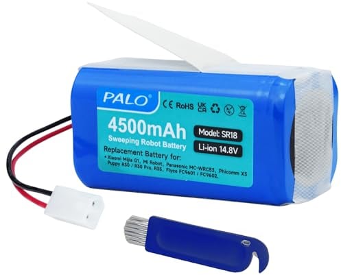 Palogreen 4500mAh Batería para Rowenta RS-RT900866, Rowenta Tefal Explorer Serie 20 40 60, Rowenta Explorer 20 RR682, RR687, 40 R727, RR724, Vacuum-Mop Essential G1, Robot Vacuum E12