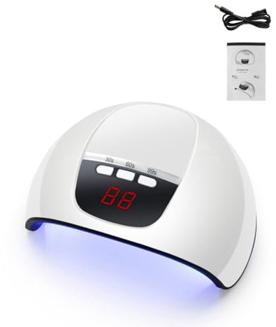 MARKELL Nail Dryer LED Nail Lamp UV Lamp for Curing All Gel Nail Polish Portable Nail Dry Lamp with USB Cord White Durable Easy Install