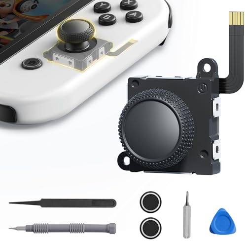 JINGDU Switch Joycon - Kit de repuesto para joystick Hall compatible con Switch/Switch OLED/Switch Lite, Switch Joycon Controller Thumb Stick Kit de herramientas de reparación (1 paquete)