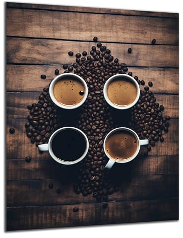 Munera Design - Bild 30x40-4 Tassen Kaffee - Wand-Bilder Küche Ess-Zimmer