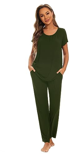 Smallshow Women's Maternity Nursing Pyjamas Short Sleeve | Breastfeeding Sleepwear，Nursing Pjs