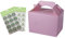 MustBeBonkers 30 Childrens/Kids Plain Coloured Carry Food Meal Birthday Party Box Loot Bag Boxes - Size: 152mm x 100mm x 102mm (Baby/Light Pink)