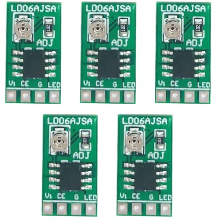 Janasiba 5Stck 30-1500MA Einstellbarer Konstantstrom-LED-Treiber DC 3,3V 3,7V 4,2V 5V PWM-Steuerplatine Buck-Leistungsmodul