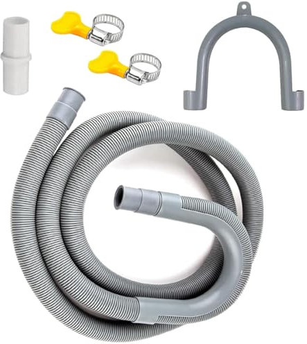 Tubo Scarico Lavatrici, 1M/1.5M/2M/2.5M/3M/4M/5M, Prolunga per Tubo di Scarico, per Lavastoviglie e Lavatrice, Prolunga Lavatrice, per Lavatrice,Asciugatrice,Lavastoviglie