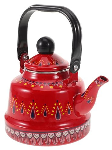Ciieeo Emaille-Teekessel Vintage- 2 5 L Chinesisch Für Herd-Wasserkocher Herd-Teekessel Kleine Wasserkanne -Induktions-Wasserkocher Für Zuhause Restaurant Picknick