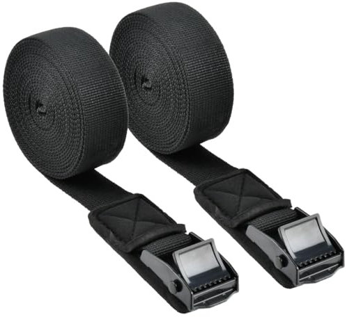 2 Stück Spanngurte gepolstert,250 kg Tragkraft 2,9 m Zurrgurte mit Klemmschloss Polsterung 25mm,Spanngurt mit Zinklegierungschnalle,Befestigungsgurt für Auto, Fahrradträger,Motorrad,Kajakfahren