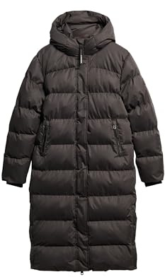Superdry Damen Langer Steppmantel aus Mikrofaser