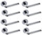 4 Pack Door Handle on Rose, Straight Lever Door Handles in Satin Stainless Steel, Internal Lever Handle, Internal Door Handles with a Standard Latch, Mortice or Bathroom Lock.