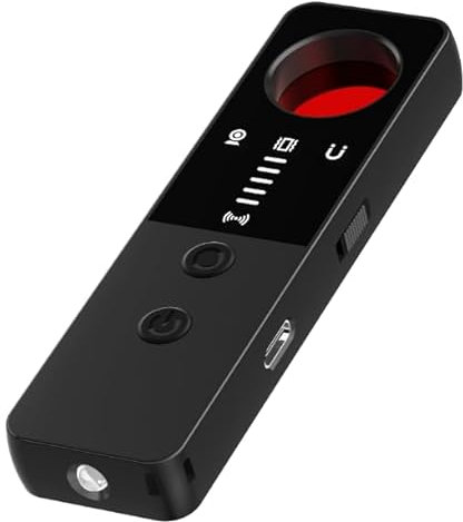 GiDaCom Detector de microespías y GPS para coche, casa, oficina, cámaras y señales inalámbricas profesionales y de bolsillo con doble alarma y linterna LED (T4)