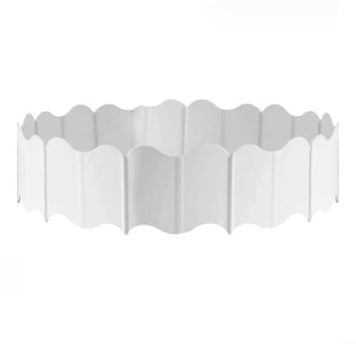 Clôture décorative d'extérieur avec 20 panneaux de bordure de jardin en plastique (blanc)