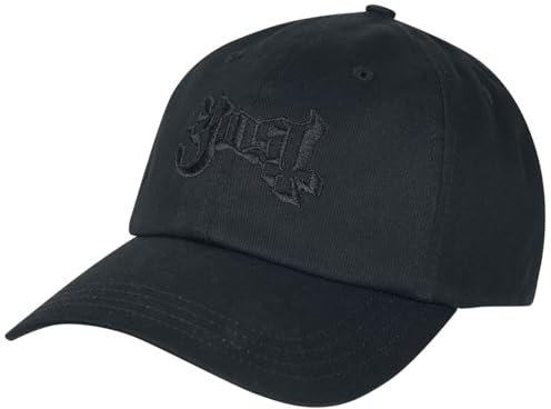 Ghost Logo Männer Cap schwarz 100% Baumwolle Band-Merch, Bands