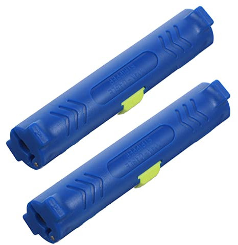 Generisch 2St Abisolierzange koaxkabel coaxial cable Drahtvorbereitungswerkzeug elektrowerkzeuge Kabelabisolierer-Set Stripper Leistung Ethernet-Kabel-Crimper Abisoliermaschine Plastik Blue