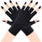 Lufdegim 1 Paar UV Handschuhe nägel, Fingerlinge Handschuhes Maniküre Fingerlose für Damen, Fingerlose Fäustling UV Glove 23 x 10 cm, Maniküre Handschuhe Professionelle (Schwarz)