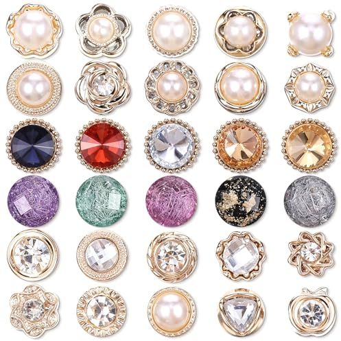 30 broches de perlas para mujer, sin costura, botones invisibles, reutilizables, para cubrir perlas, extraíble, botón de seguridad, suministros de vestir, decoración para niñas, ropa, camisa, blusa,