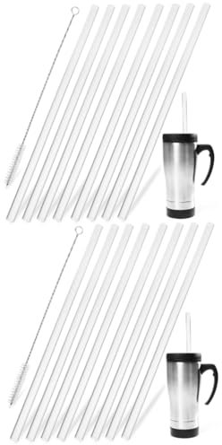 FONDOTIN 8pièces Pailles Silicone Réutilisables Avec Goupillon Pour Bouteilles Et Tasses Pratique Pour Nettoyage Facile