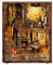 RONSTONE Book Nook - DIY Maison de Poupée Booknook Élément de Bibliothèque Décor avec Housse Anti-poussière et lumière LED - Kit de Modèle de Serre-Livres Suivi des Clés