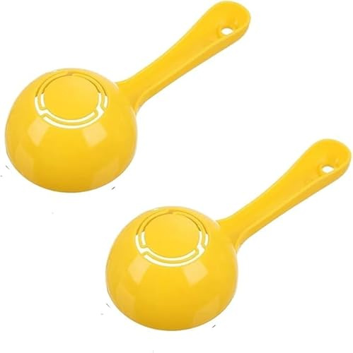 2Pcs Yellow Rice Paddle Scoop Mold for Rice Ball Making, Non-Stick Sushi Mold Rice Ball Scooper Rice Spatula Sushi Making Kitchen Gadge for Home Kitchen Restaurant, Serving Spoons Serving Spoons