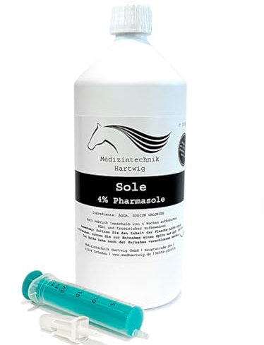 Medizintechnik Hartwig Sole 4%, 1L Inhalationslösung für Tiere, Pharmasole bei Atemwegserkrankungen