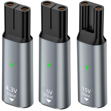 USB-C Shaver Charger Adapter for Philips One Blade, 4.3V 5V 15V Type-C Shaver Power Replacement Adapter Charging Converter Compatible with Philips Norelco Oneblade QP2520 QP2834 QP2620 QP6510 QP6520