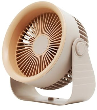 WAFOHSR Climatiseur Portable Ventilateur Électrique Portable sans Fil, 3600mAh, Circulation d'air, for Bureau, Mur, Plafond, Refroidissement De L'air, Ventilateur Silencieux Facile à Utiliser(Khaki)