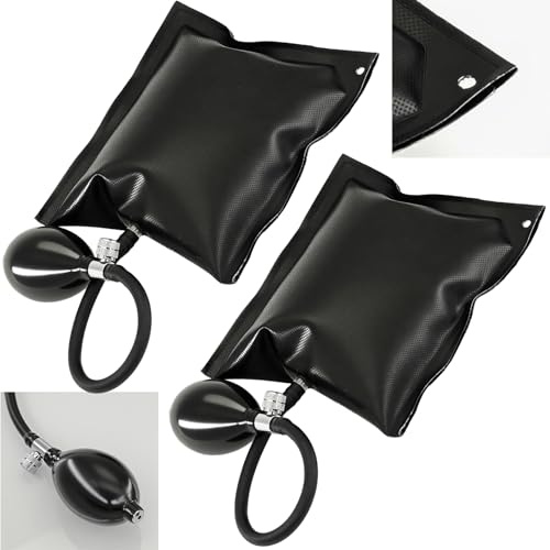 CTRICALVER Professionelle aufblasbare Shim Tool 2pcs mit/Metall-Ventil & Lanyard-Loch, eine Heavy Duty Air Shim für kommerzielle Tür Installation & Automotive verwenden.