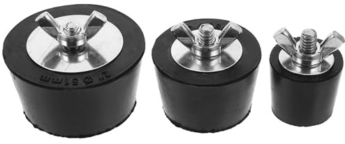 AKOOSY 3 pièces Bouchons Caoutchouc avec Vis INOX pour Tubes Bouchons Hivernage Anti-Fuite Durables pour Bassins Enterrés et Sol
