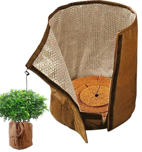 Nexusectar Pflanzenschutz, Frostschutz, Blumenpflanzen-Schutztasche mit Kordelzug, für den Außenbereich, Garten, Landschaft, Bauernhof, Hinterhof, Gewächshaus, Innenhof, Gewächshaus
