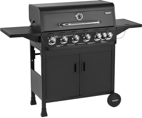 TAINO BRANDO 6+1 Gasgrill 6 Brenner Seitenkocher BBQ Grillwagen Gasgriller
