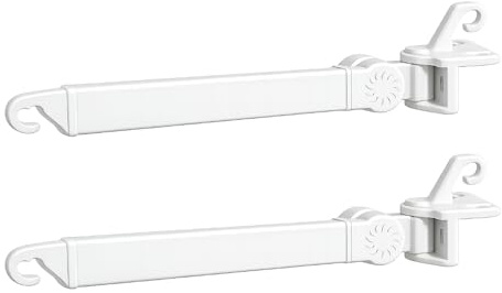 Coppia Braccetti | Per Tende da Sole Arrigo Atelier | Chiusura Orizzontale 180° Regolabili | per Tende Tempotest (BIANCO 9010, 60 CM, COPPIA BRACCETTI)